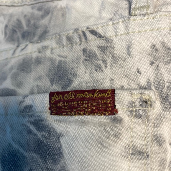 7 For All Mankind Denim Gray Tie Dye Mini 27 Roxanne Rhinestone Sexy Festival. - Picture 4 of 8